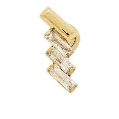 Michael Kors Mkj6070 Black Tie Affair Gold Baguette Stud 